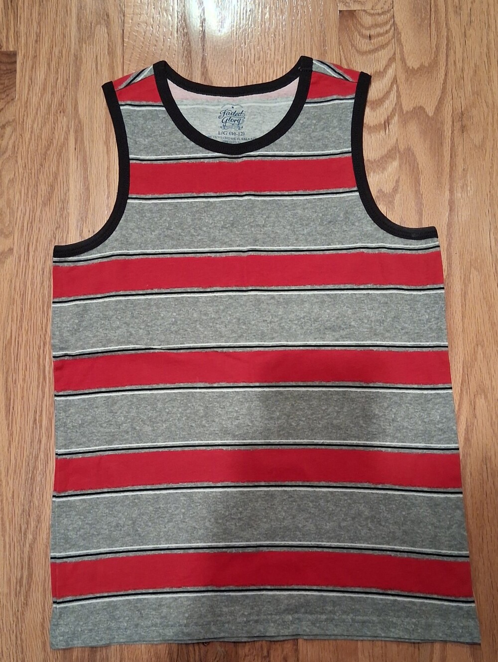 Two Boys' Faded Glory Size Large Striped Tank Tops - Picture 5 of 6